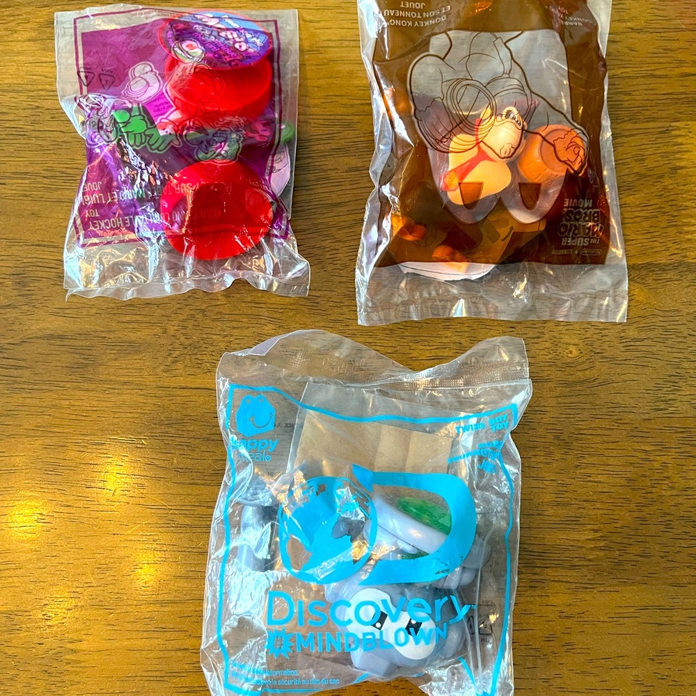 3 x McDonald’s happy meals toys (3 for $20)